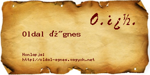 Oldal Ágnes névjegykártya